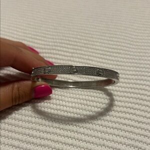 Elegant Silver Bangle Bracelet